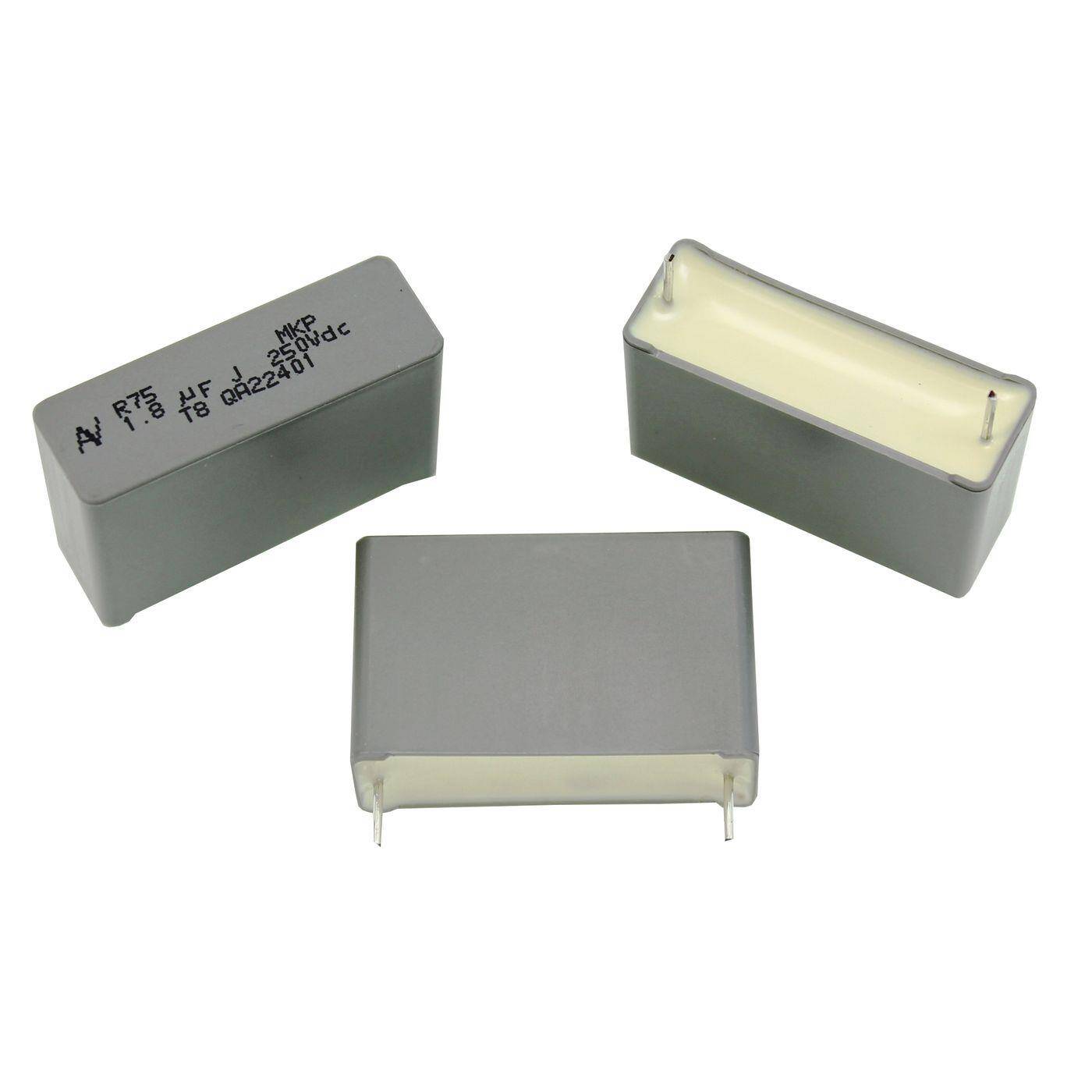 Arcotronics MKP Foil Capacitor | 1,8µF 250V DC I 2-Pin Connection I 2-Pin I 1,8uF, 1800nF I Capacitor for crossover networks of loudspeakers or for interference suppression of electrical devices