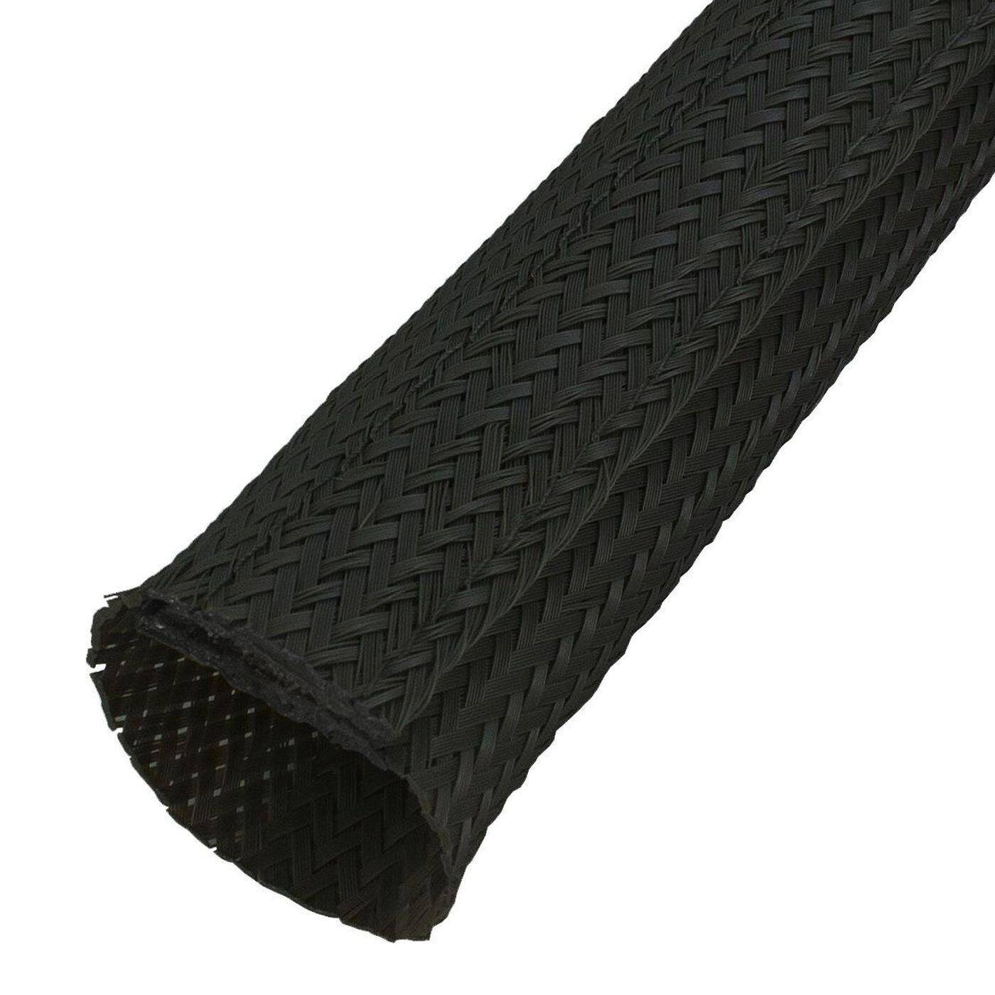 1m Flexibler Kabelschlauch d10-15mm schwarz Kabelkanal Gewebeschlauch Flausch + Klett