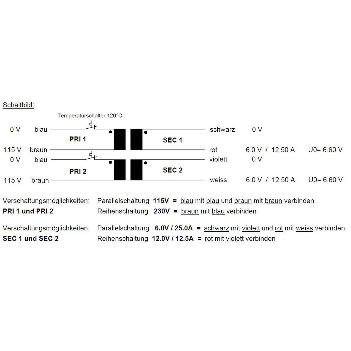 Ringkerntrafo Transformator 150VA 2x115V 2x6V 12V Lumonic RSO-825030 Ringkerntrafo Transformator 150VA 2x115V 2x6V 12V Lumonic RSO-825030