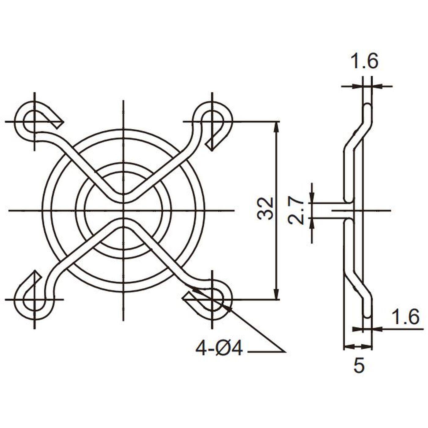 Fan grille 40x40mm for Axial fan 40x40x6mm 40x40x10mm 40x40x20mm
