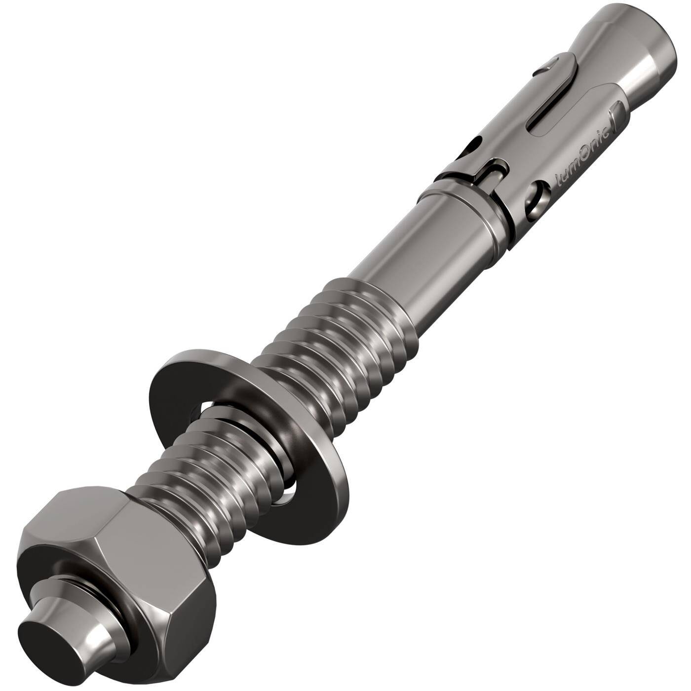 Lumonic Schwerlastdübel M8 x 75mm | hochwertige Edelstahl V2A Keilanker | Durchsteckmontage,  | Betonanker, Schwerlastanker | für Überdachungen, Geländer, Regale, Trennwände