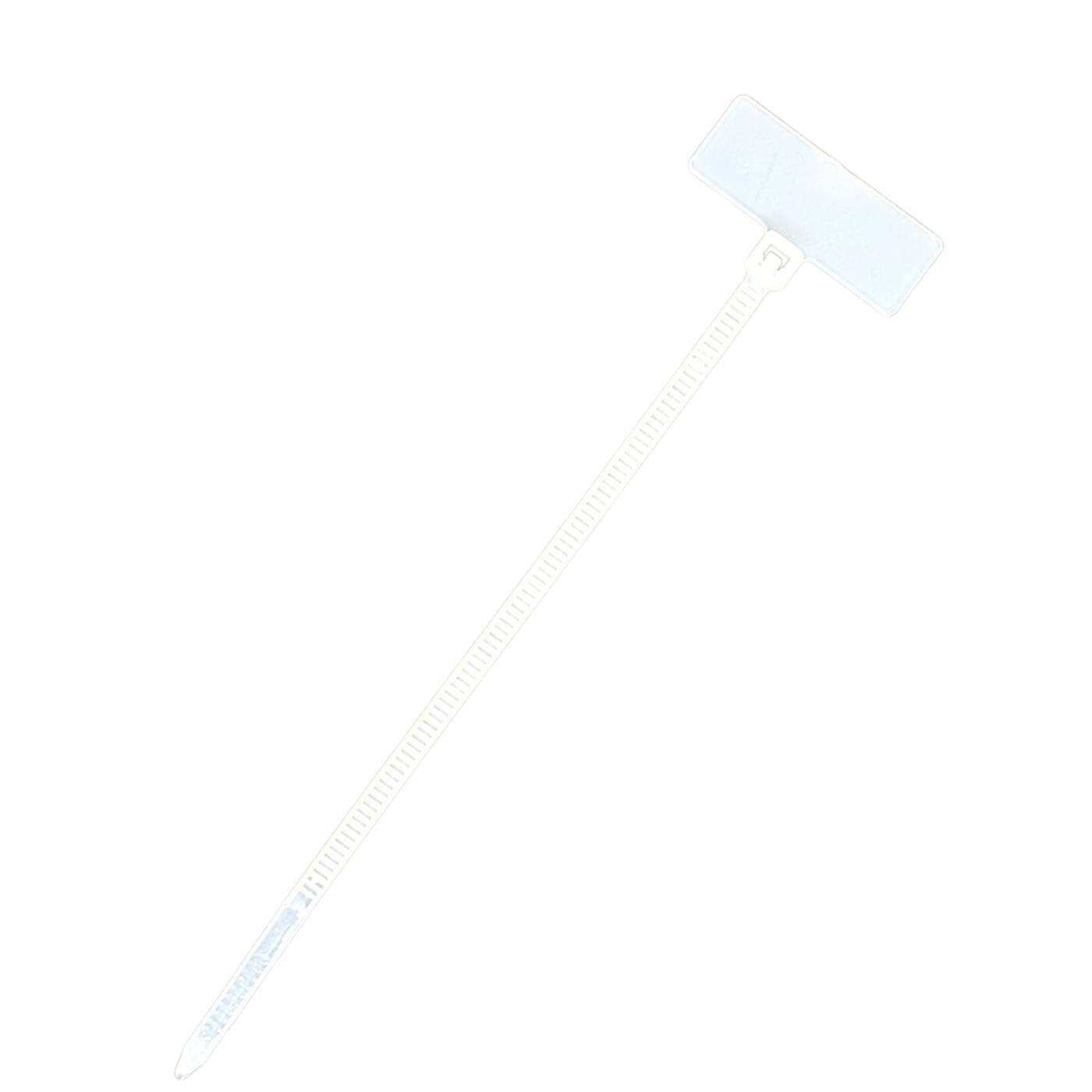 100x Cable tie with Text label 20x9mm 110 x 2,5mm White Natural 8kg PA6.6 Polyamide Industrial quality