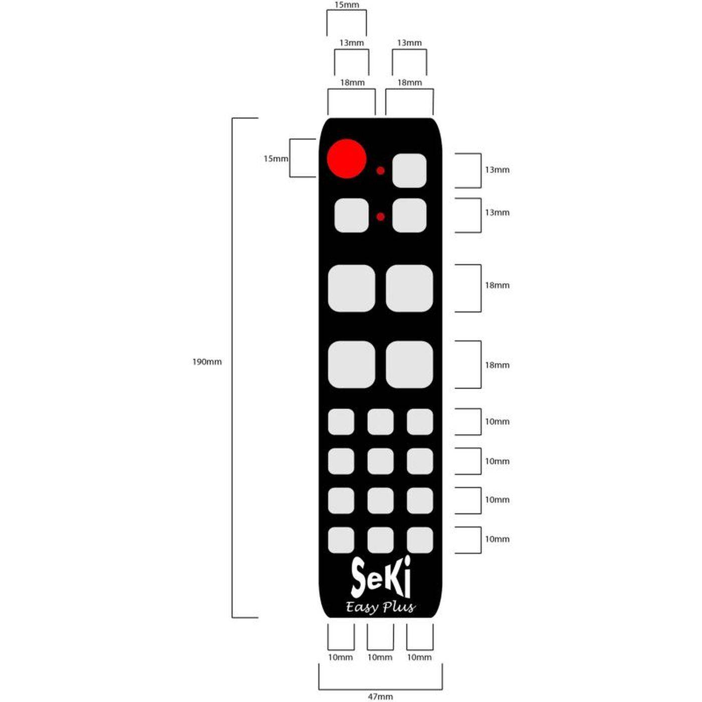 Universal Fernbedienung SeKi Easy Plus Silber-schwarz Lernfähig für Senioren + Kinder