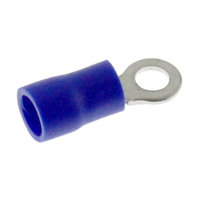 25x Ring cable lug partially insulated 1,5-2,5mm² Hole diameter M3 Blue Ring lug Copper tinned