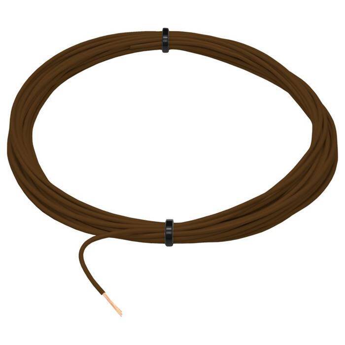 1m FLRY Fahrzeugleitung Braun 0,35mm² rund Kabel Litze KFZ Stromkabel