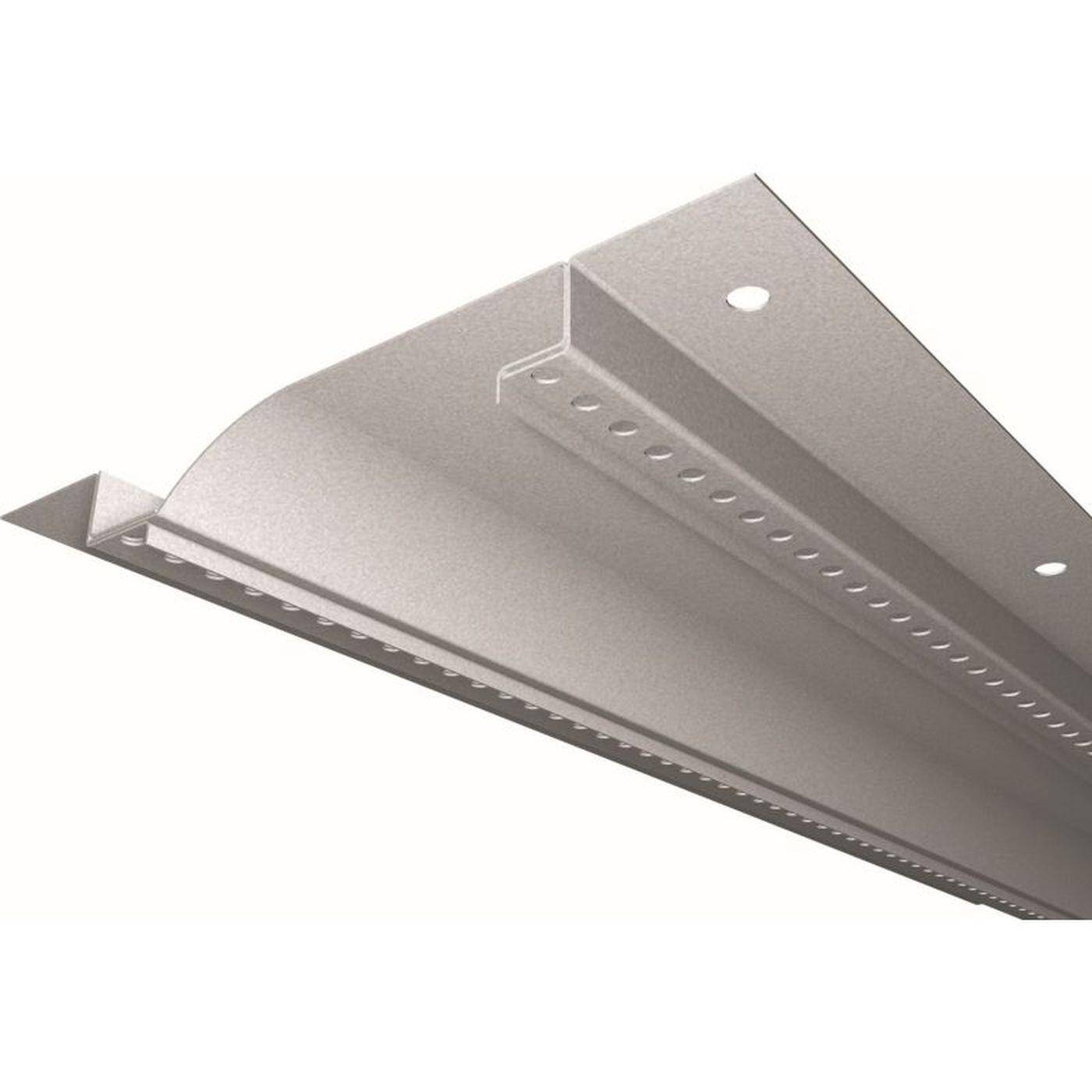 2m LED Plaster profile R10-F with reflector viewing leg Steel Zinc sheet