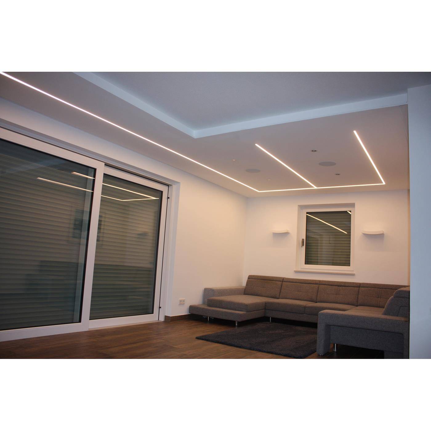 2m LED Drywall Panel gerade 1-track for 12mm Strip