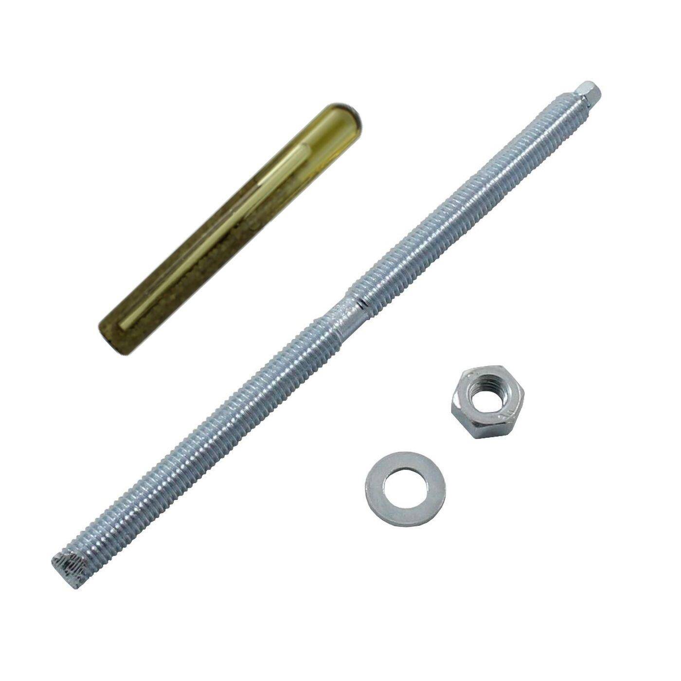 Lumonic Ankerstange + Verbundankerpatrone M8 x 110 Verzinkt I Zur Verwendung als Keilanker, Metalldübel, Bolzenanker, Blitzdübel I Für verschiedene Arten Durchsteckmontagen