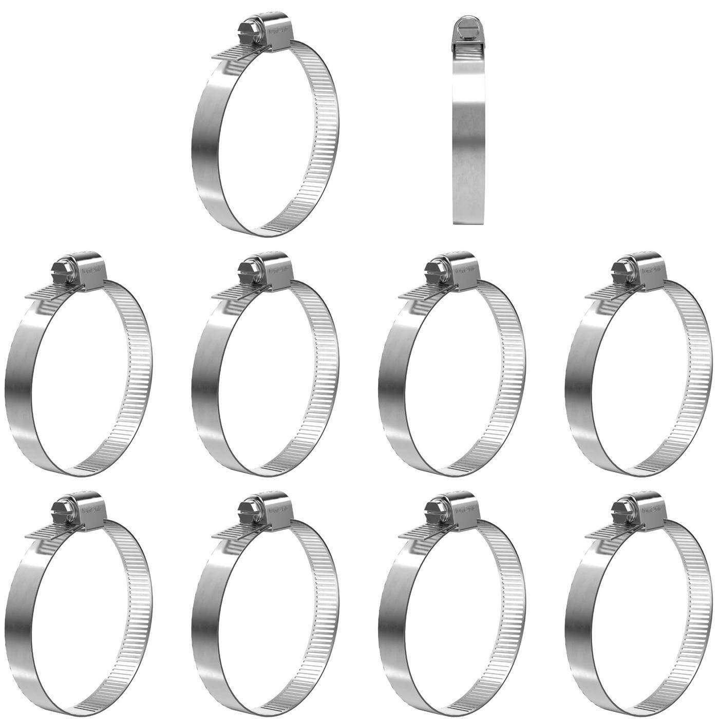 10x Hose clamp Stainless steel V4A 314 59-82mm Pipe clamp Hose clamp