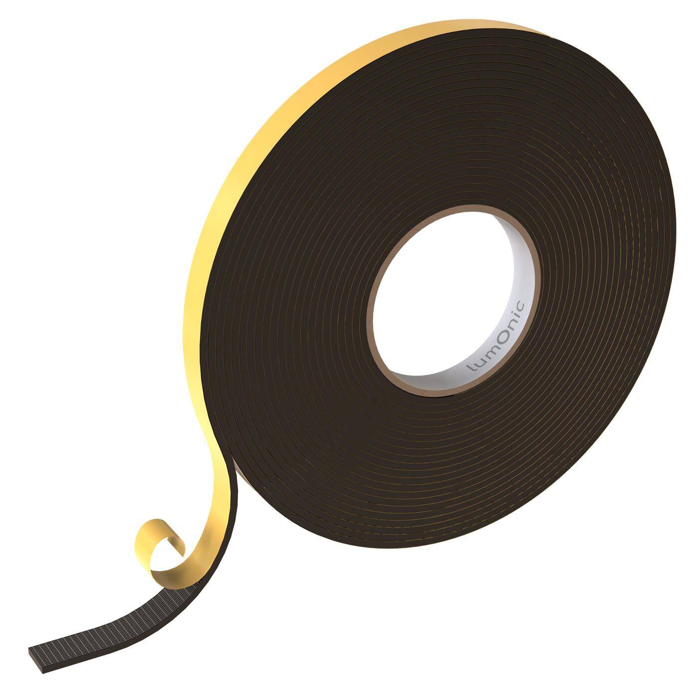 Lumonic 10m EPDM Dichtungsband Selbstklebend 15mm x 4mm | Moosgummi Dichtband für Fenster + Türen | Fensterdichtung, Türdichtung, Gummidichtung zum Kälteschutz