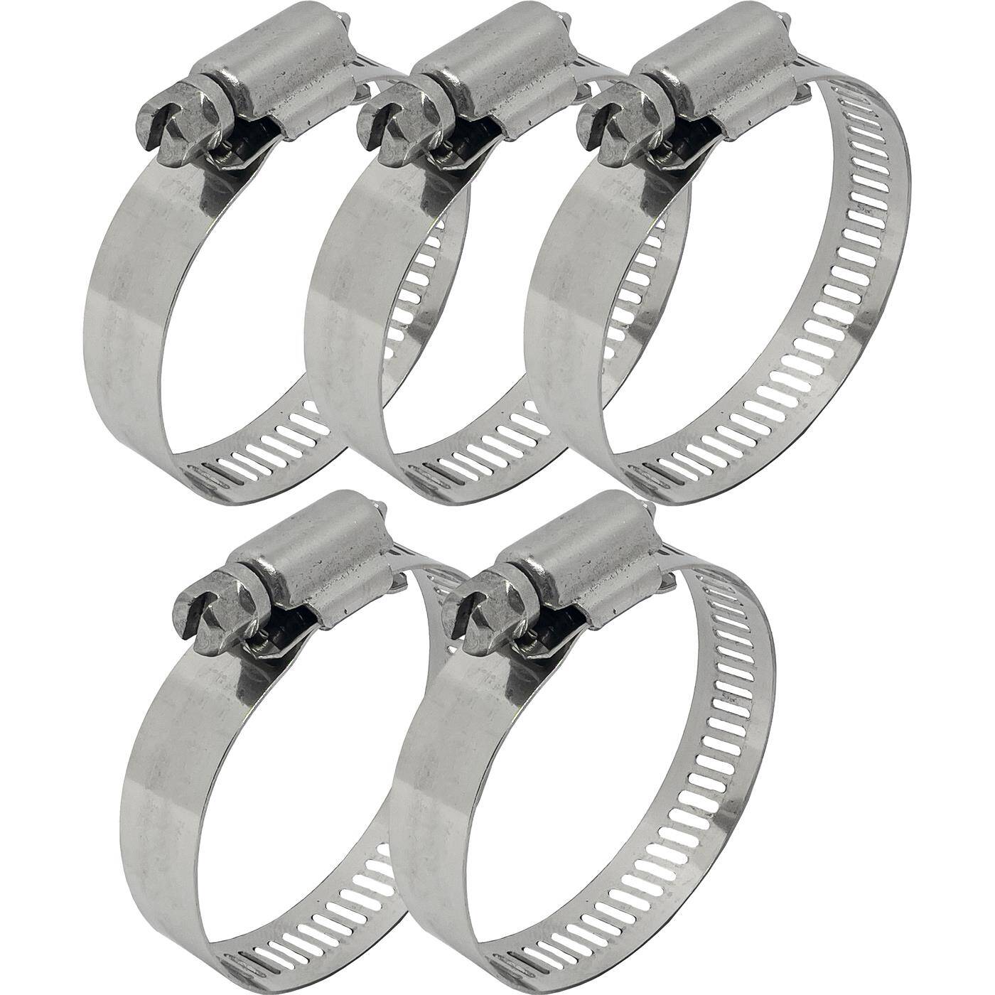 5x Schlauchschelle Edelstahl V2A 201 27-51mm Rohrschelle Schlauchklemme