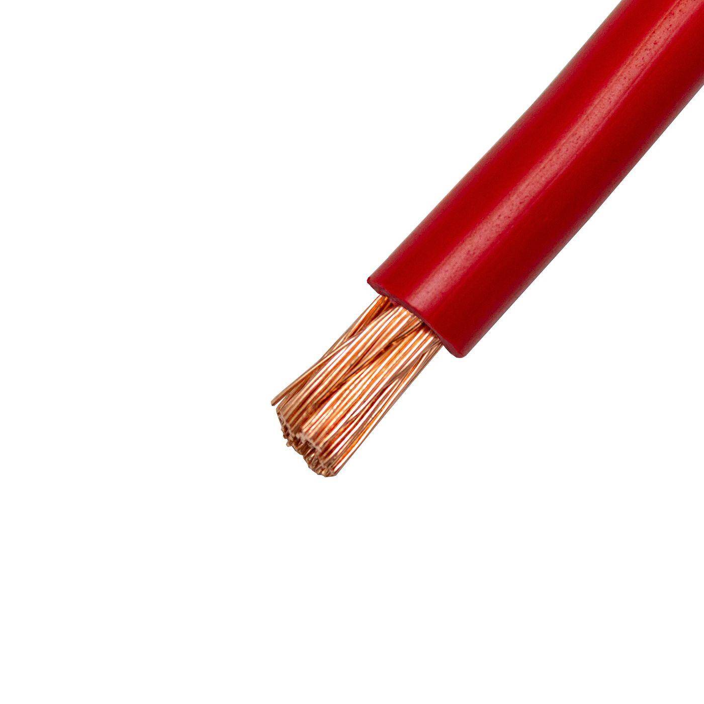 1m FLY Fahrzeugleitung Rot 16mm² rund Kabel Litze KFZ Stromkabel