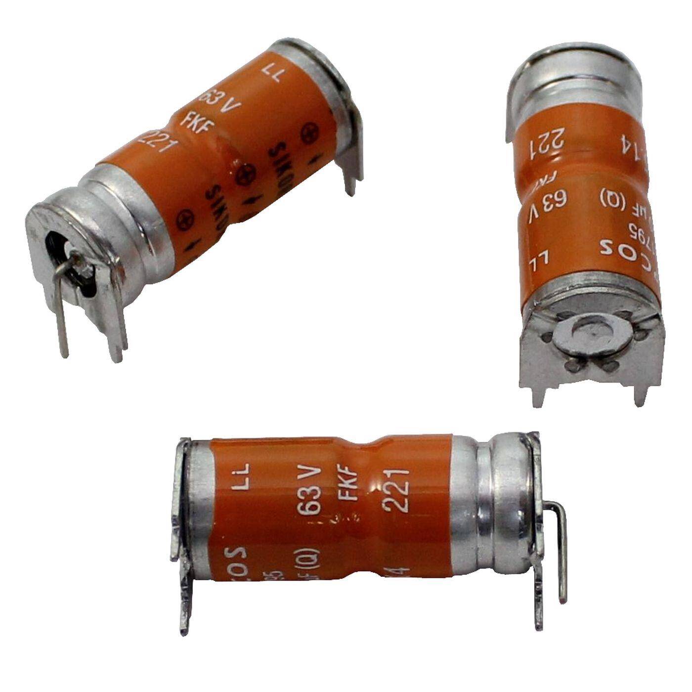 Elko Capacitor Axially 220µF 63V | Electrolytic capacitor up to a temperature of 125°C | 12x30mm | 220uF B41795S8227Q1 Epcos