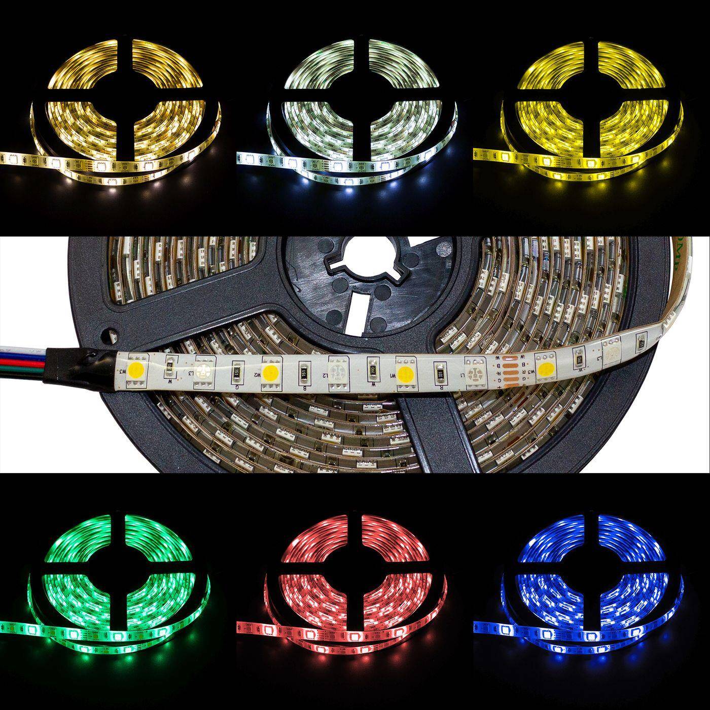 Lumonic LED Strip 5m RGBWW 3000K LED Leiste 12V IP65 300LEDs 60 LED/m SMD5050 I farbwechsel LED Streifen I LED Stripe 500cm, LED Band, LED Lichtband