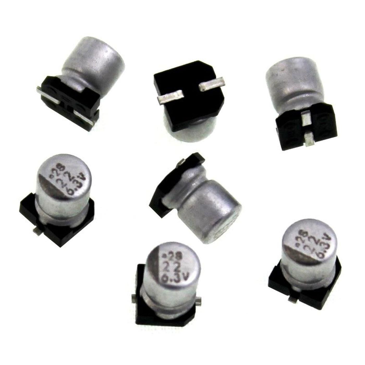 SMD Electrolytic capacitor 22µF 6,3V 85°C MV6V3VC22m d4x4,5mm 22uF