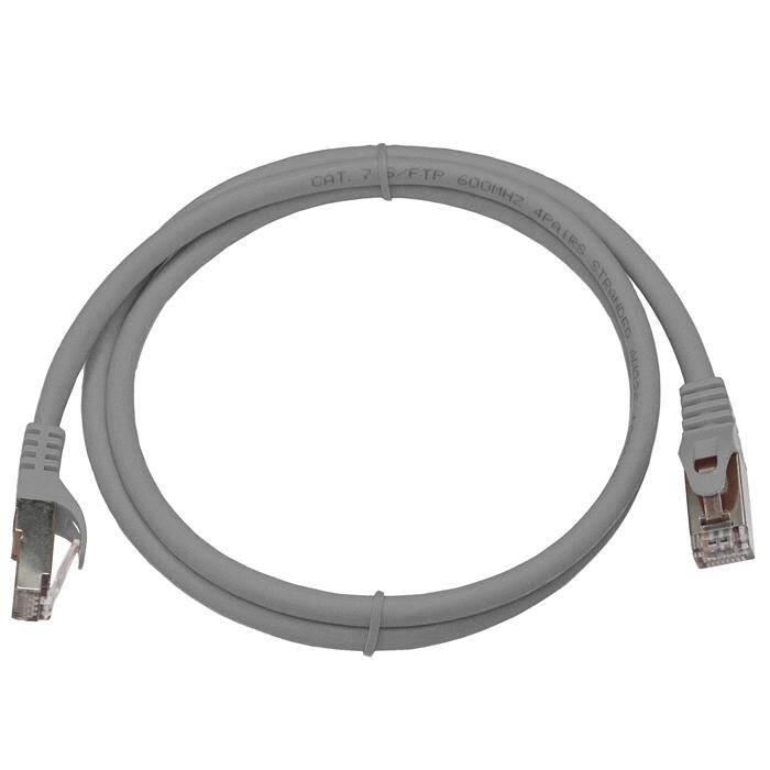 1m RJ-45 Netzwerkkabel Patchkabel CAT7 grau S/FTP Ethernet DSL LAN CAT.7