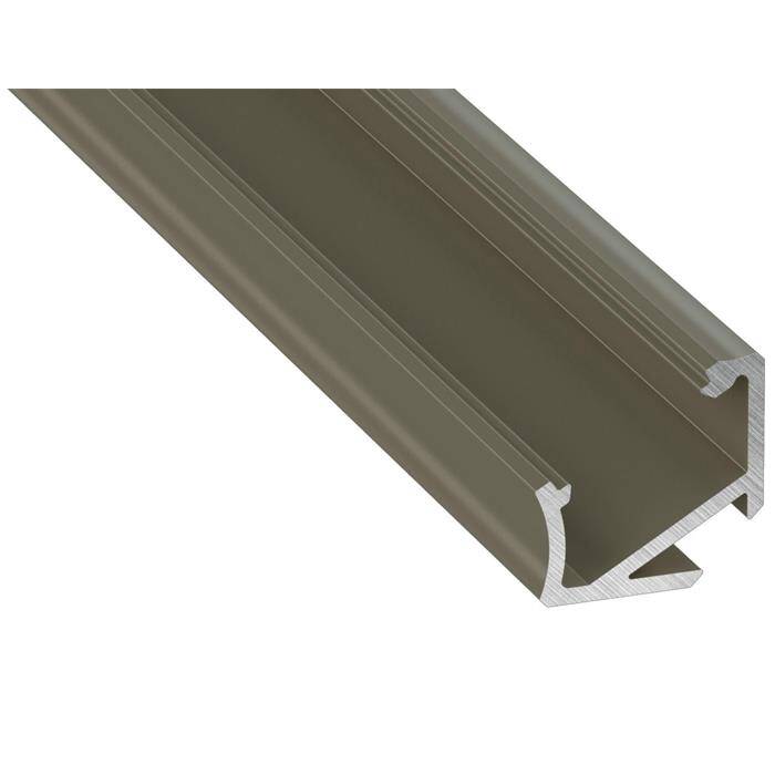 1m LED profile H Inox 17x17mm Aluminium 30° 60° Corner profile for 12mm LED strips 1m LED profile H Inox 17x17mm Aluminium 30° 60° Corner profile for 12mm LED strips