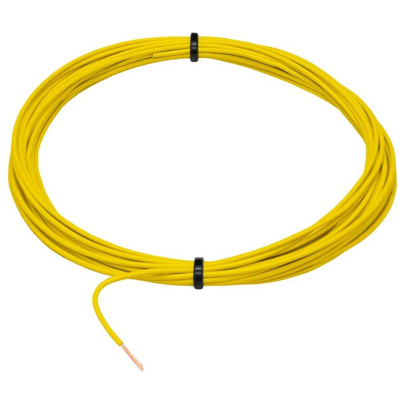 1m FLRY Vehicle cable Yellow 0,75mm² round Cable Stranded wire CAR Power cable