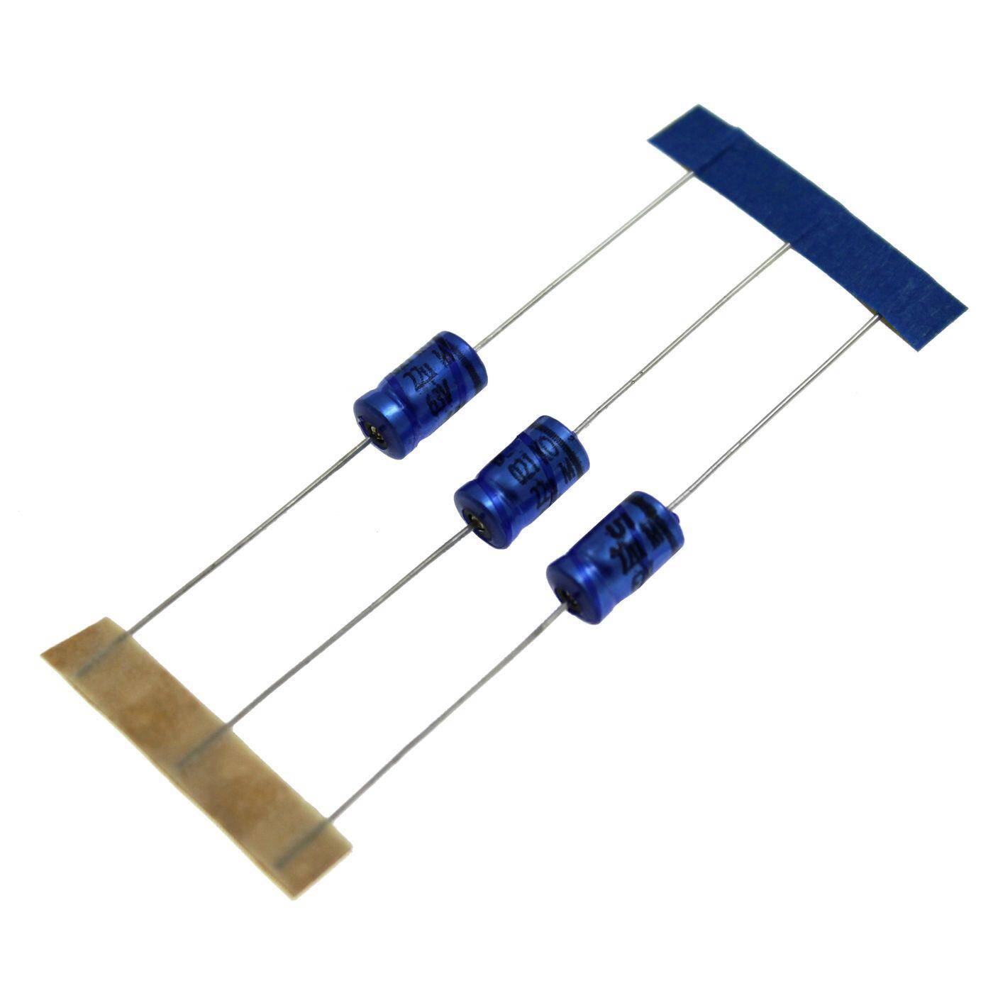 Elko Capacitor Axially 22µF 63V | Electrolytic capacitor up to a temperature of 85°C | 6x10mm | 22uF 222202128229 Vishay