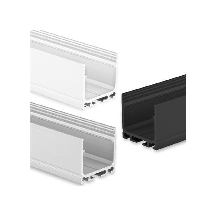 1m LED Profil PN6 26,8x26mm Aluminium Aufbauprofil für 24mm LED Streifen