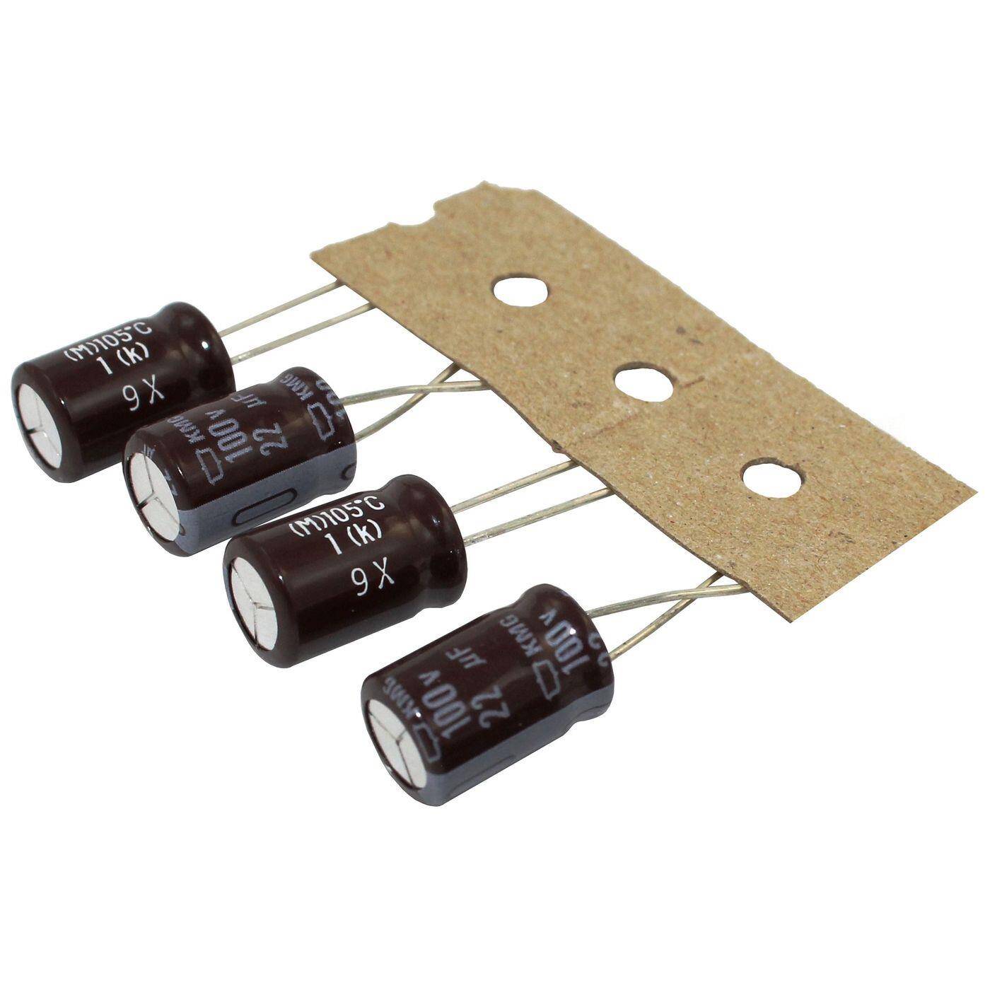 Elko Kondensator Radial 22µF 100V | Elektrolytkondensator bis zu einer Temperatur von 105°C | 8x11,5mm | 22uF EKMG101ETD220MHB5D UCC