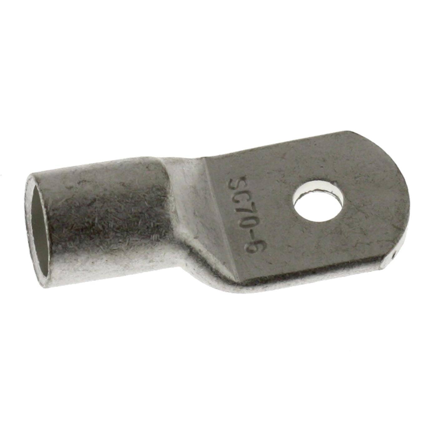 Tubular cable lug blank 70mm² Hole diameter M6 SC70-6 Ring lug Copper tinned