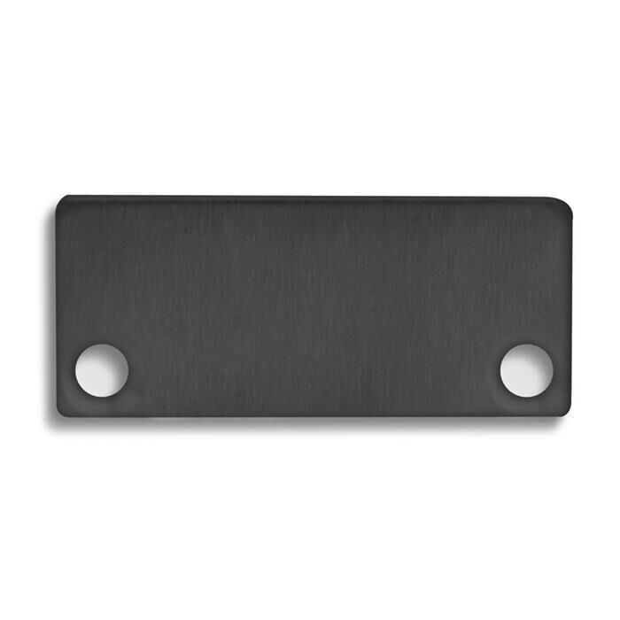 2x Endkappe E43 Aluminium für Profile PN4 PN5 mit Abdeckung C30 Schwarz