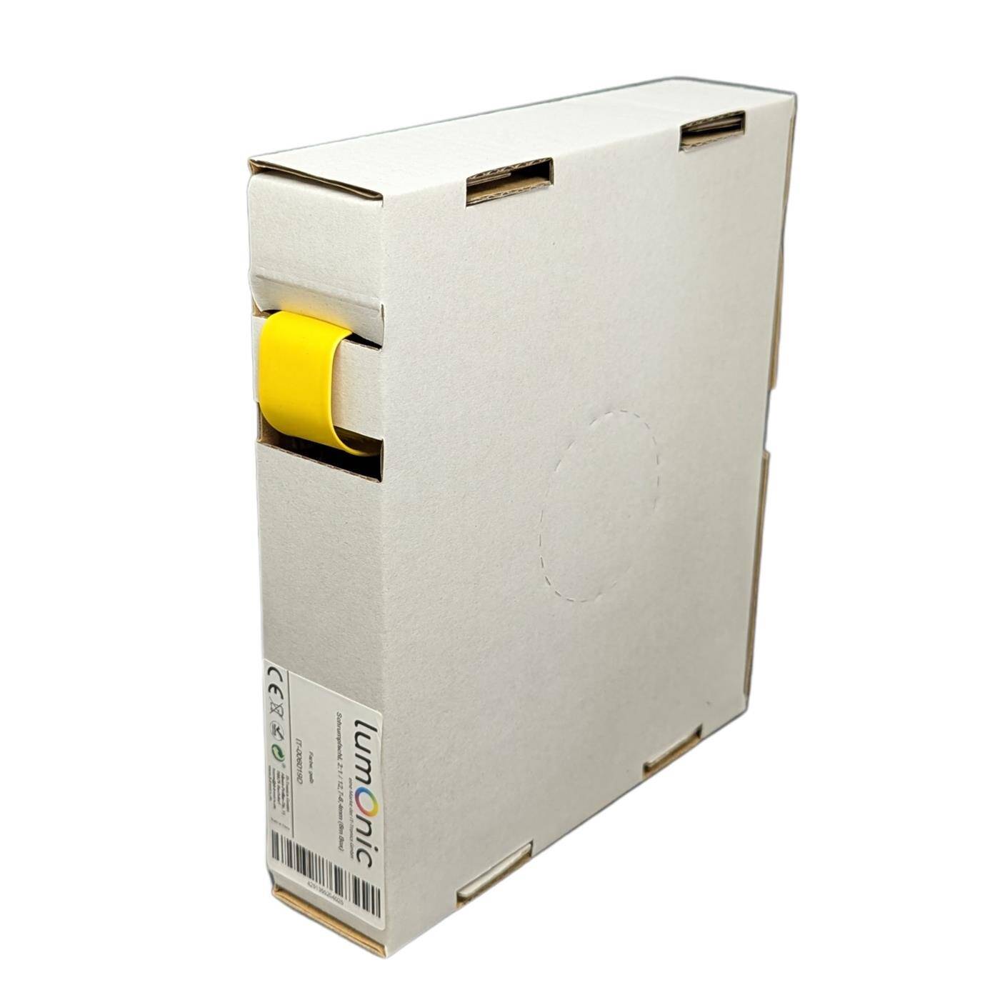 6m Schrumpfschlauch Box 2:1 12,7 -> 6,4mm Gelb Flexibel