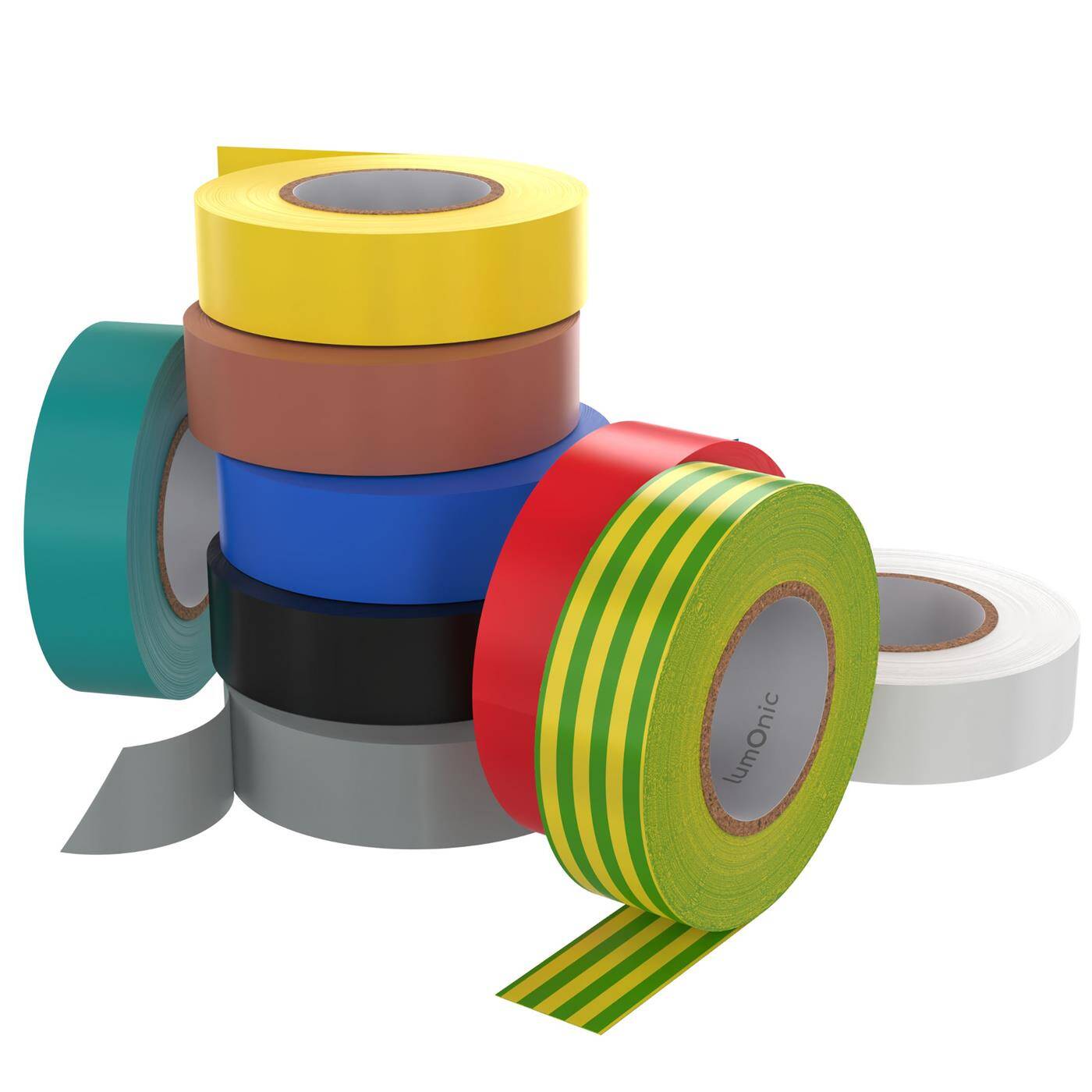 20m PVC Insulating tape 19mm Adhesive tape White Insulating tape Electrician Hobbyist