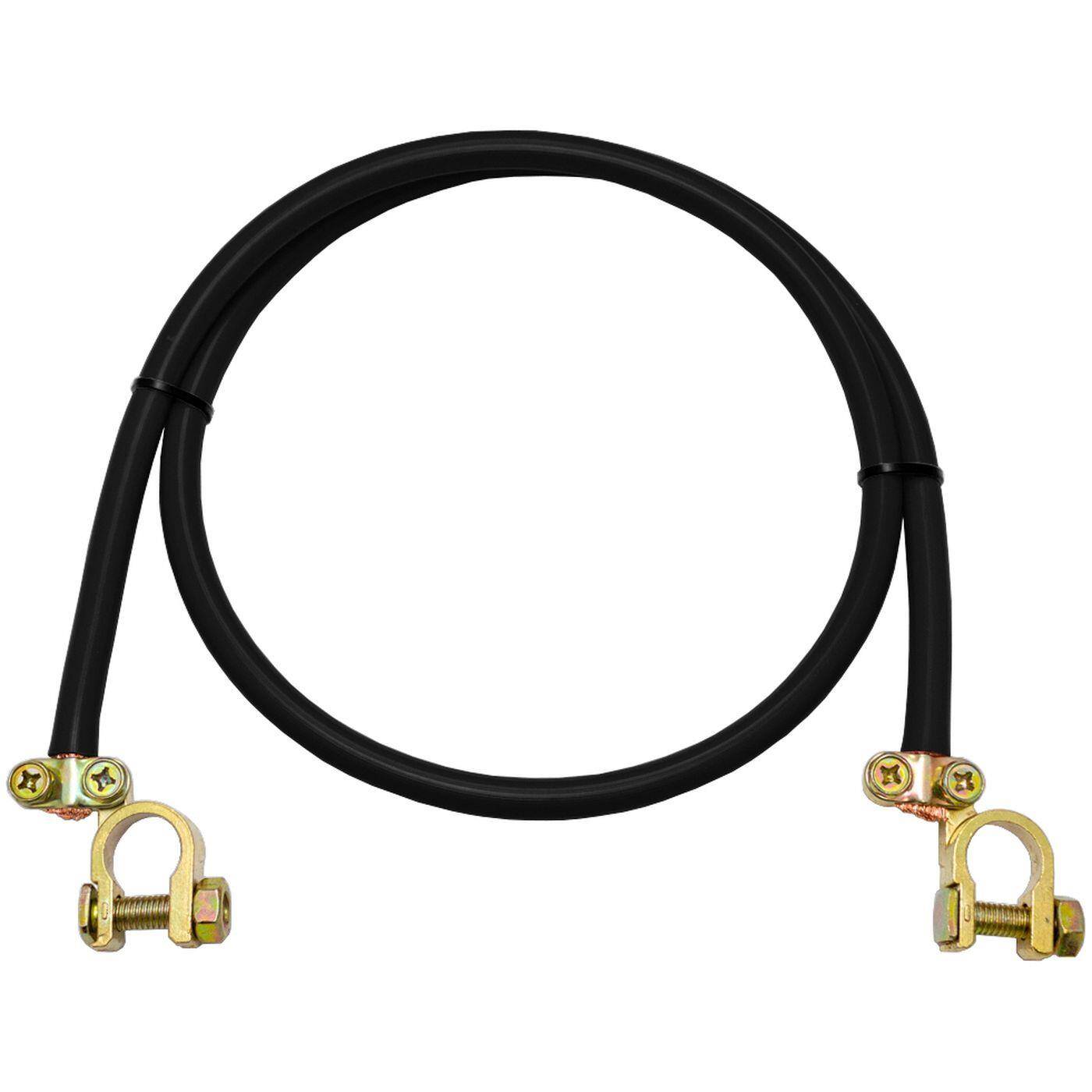 2m Batteriekabel Massekabel 50mm² Schwarz KFZ Stromkabel 2x Polklemme 200cm