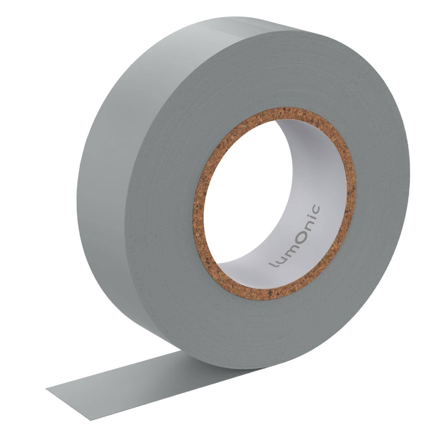 Lumonic 1 Rolle PVC Isolierband 19mm x 20m Klebeband grau Isoband I Geeignet für Elektriker und Bastler I Isolierklebeband in verschiedenen Längen und Farben
