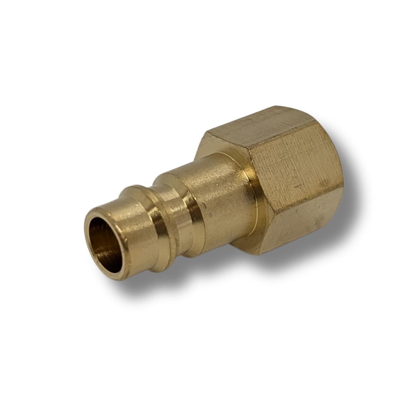 Coupling plug with internal thread I 1/4" I made of brass I Compressed air coupling plug I Quick coupling I for workshops, businesses and DIY enthusiasts