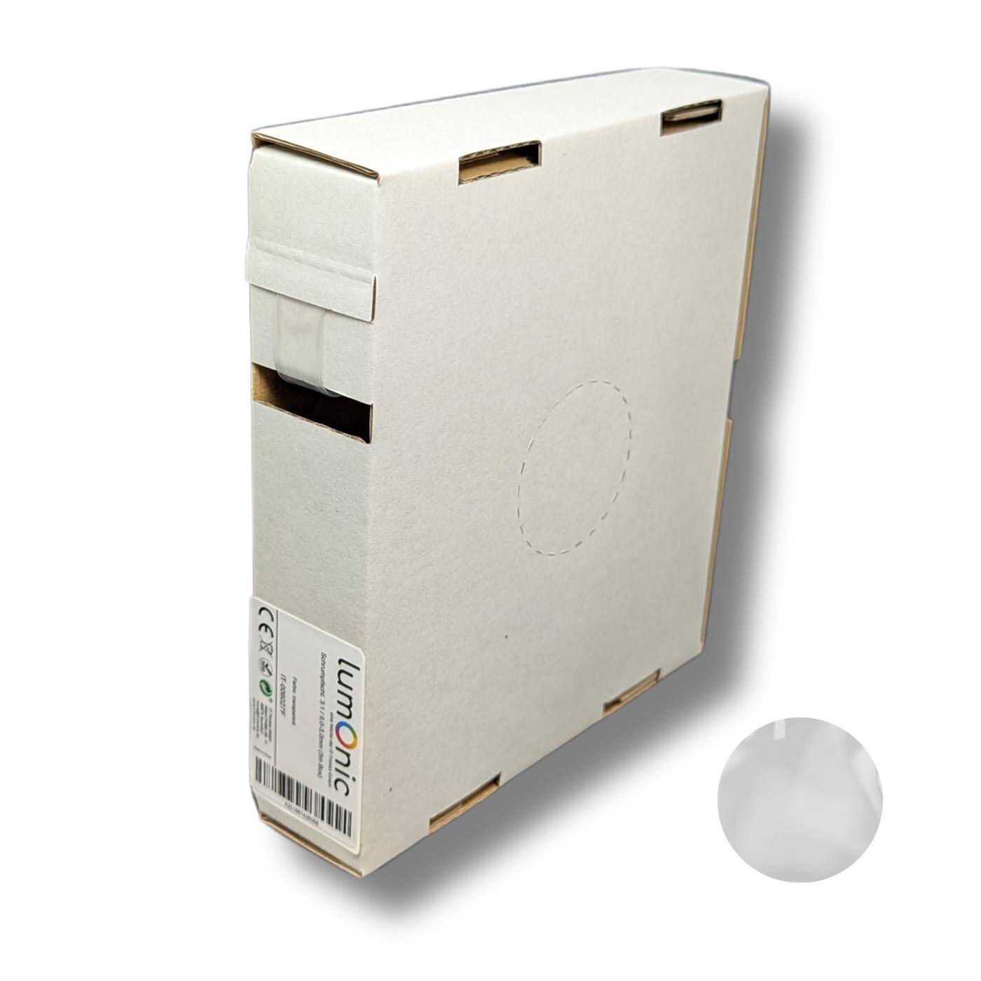 5m Schrumpfschlauch Box 3:1 9 -> 3mm Transparent Flexibel