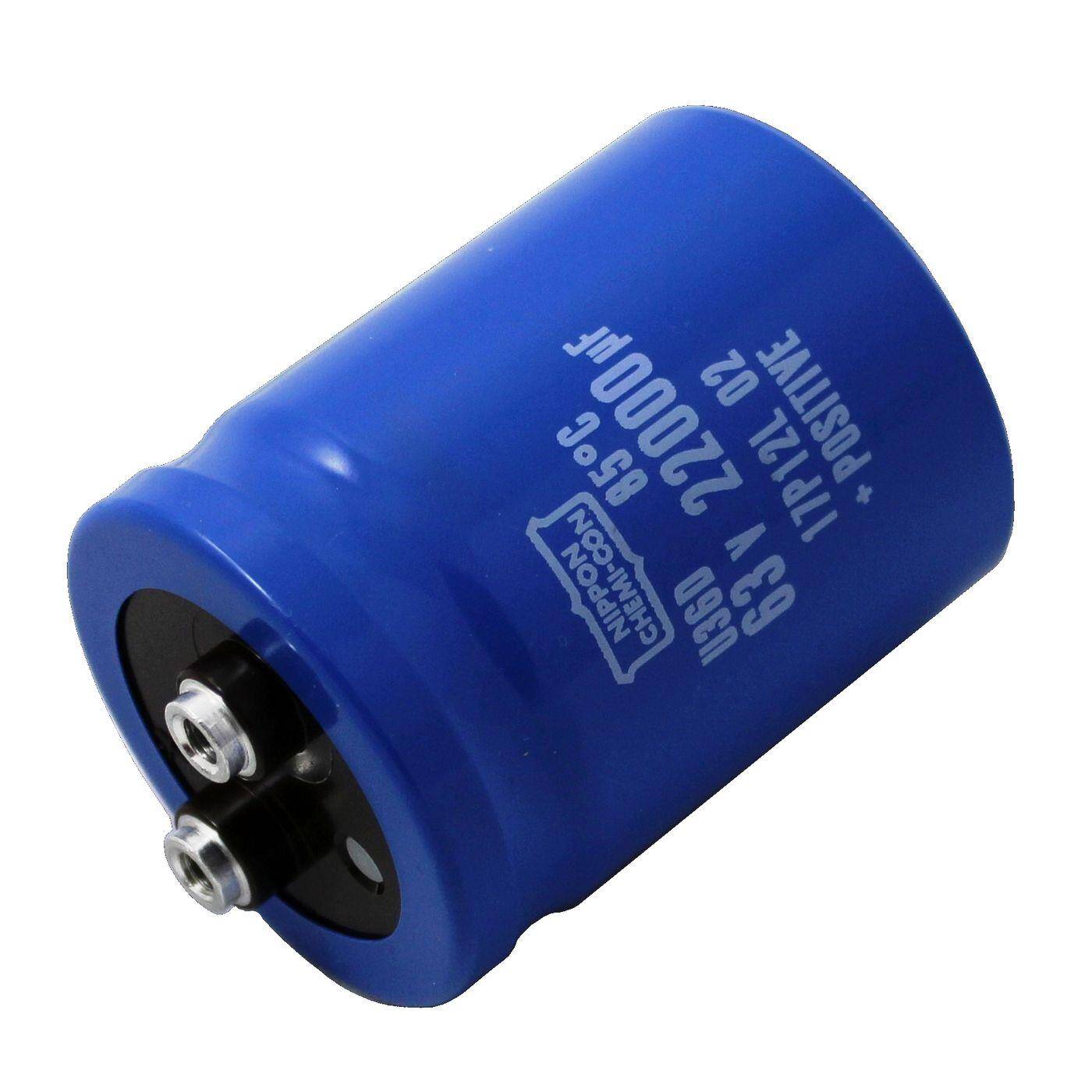 Screw Elko Capacitor 22000µF 63V | Electrolytic capacitor up to a temperature of 85°C | 50,8x67mm | 22000uF E36D630HPN223MC67U United Chemi-Con