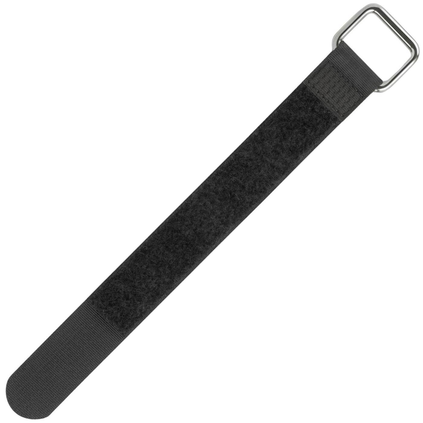 Lumonic 10 Stück Klettkabelbinder schwarz | 300x20mm | gekreuzt | robuste Metallöse, Kabelklett mehrfach wiederverwendbar | einfaches Kabelmanagement und Ordnung