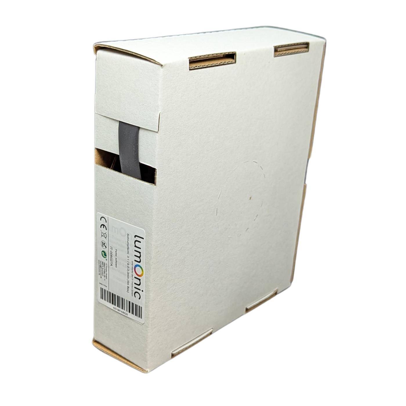 5m Schrumpfschlauch Box 3:1 9 -> 3mm Schwarz Flexibel