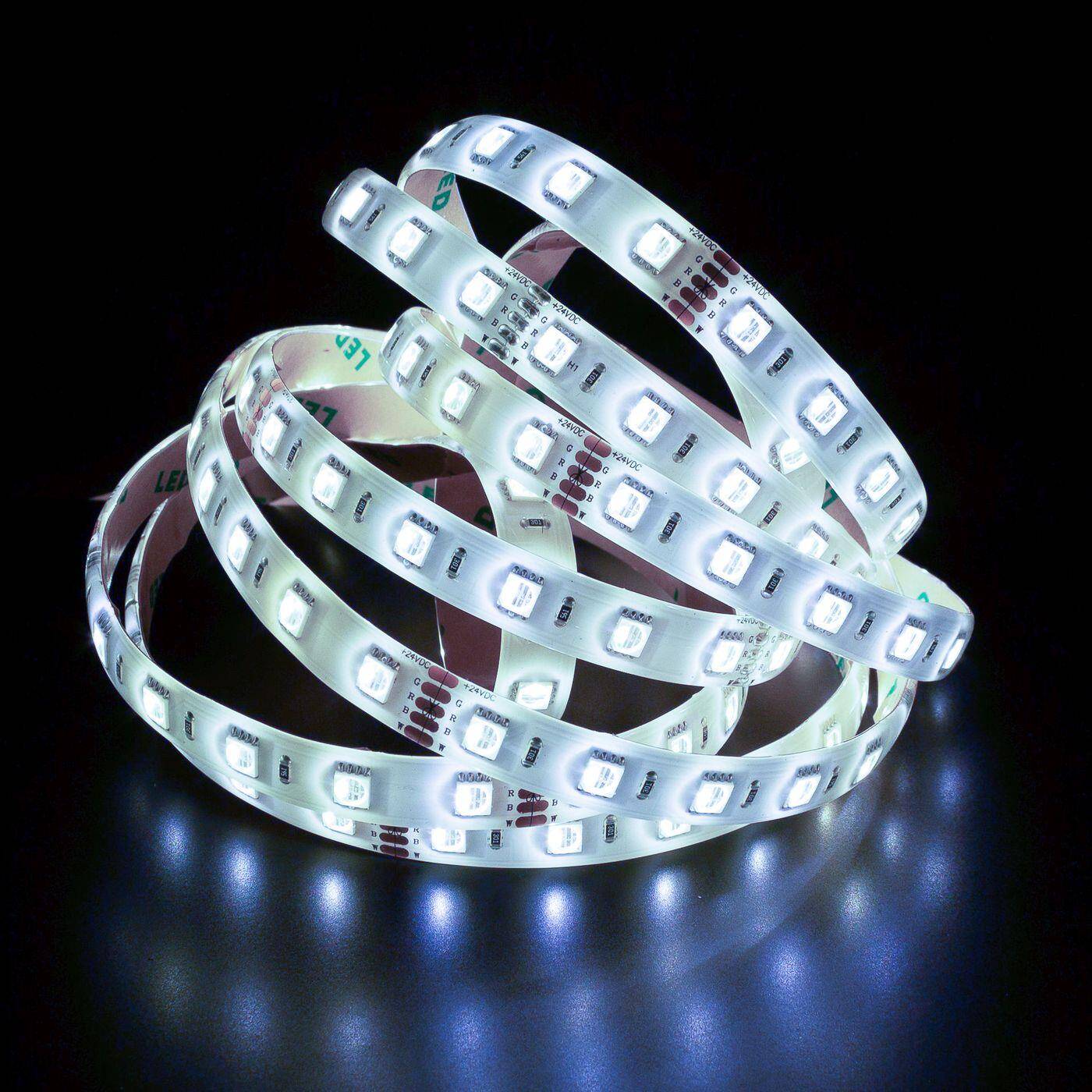 5m (500cm) RGBW 6000K 4in1 LED Streifen Band Leiste 24V IP65 300LEDs 60LED/m SMD5050