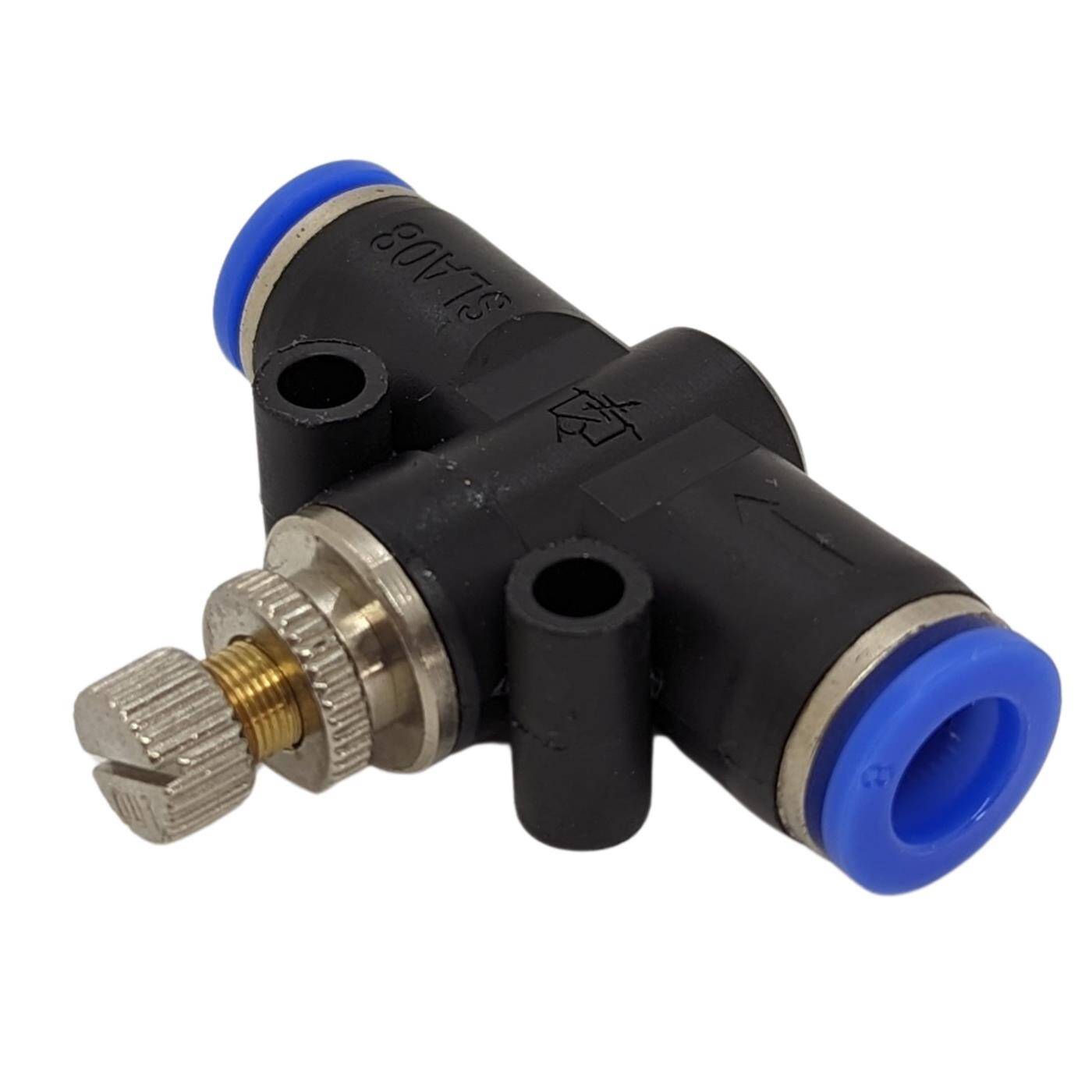 PU Schlauch Drossel-Rückschlagventil mit Steckverbinder 8mm pneumatisches Drosselrückschlagventil Drosselventil Druckluft & Automatisierung