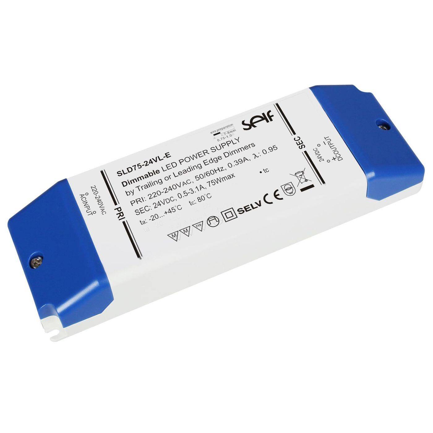 SLD75-12VL-E 75W 12V 6,25A LED power supply Transformer Driver Triac Dimmable SLD75-12VL-E 75W 12V 6,25A LED power supply Transformer Driver Triac Dimmable