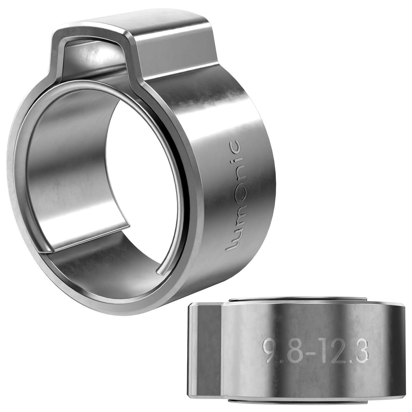 2x 1-ear clip 9,8-12,3mm V2A Stainless steel Single ear clip Hose clamp for Compressed air, Pipe systems, Garden, CAR