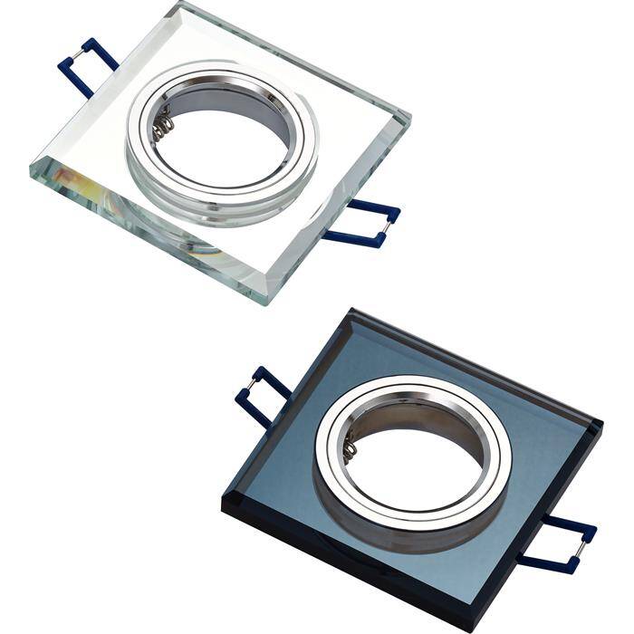 LED Einbaurahmen Quadratisch 90x90x25mm Weiß Glas 8mm Spot GU10 MR16 LED Einbaurahmen Quadratisch 90x90x25mm Weiß Glas 8mm Spot GU10 MR16