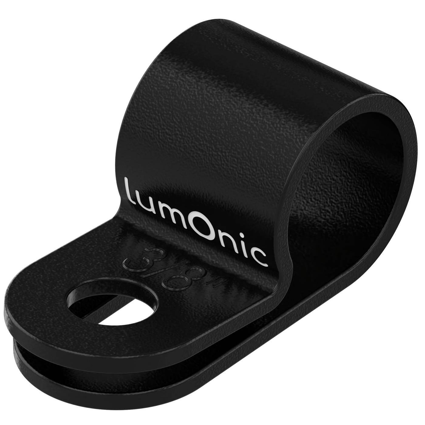 Lumonic Kabelclip Set 100x P-Clip I Perfekt geeignet für Kabel mit 9mm Durchmesser 3/8" I Auch als: Kabelschelle, Kabelhalter und Chassisklemmen einsetzbar