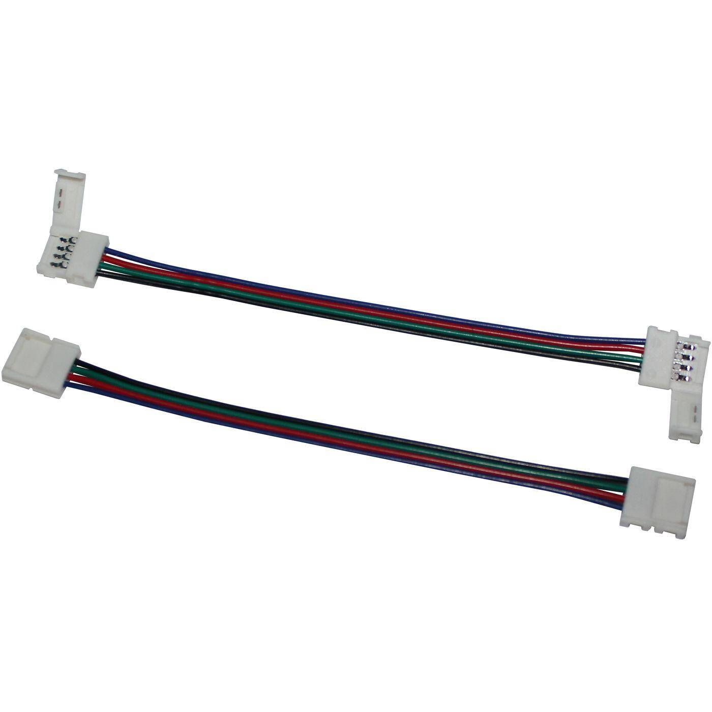 30cm RGB LED Clip Verbinder mit Kabel für 10mm RGB LED Streifen 15x5mm