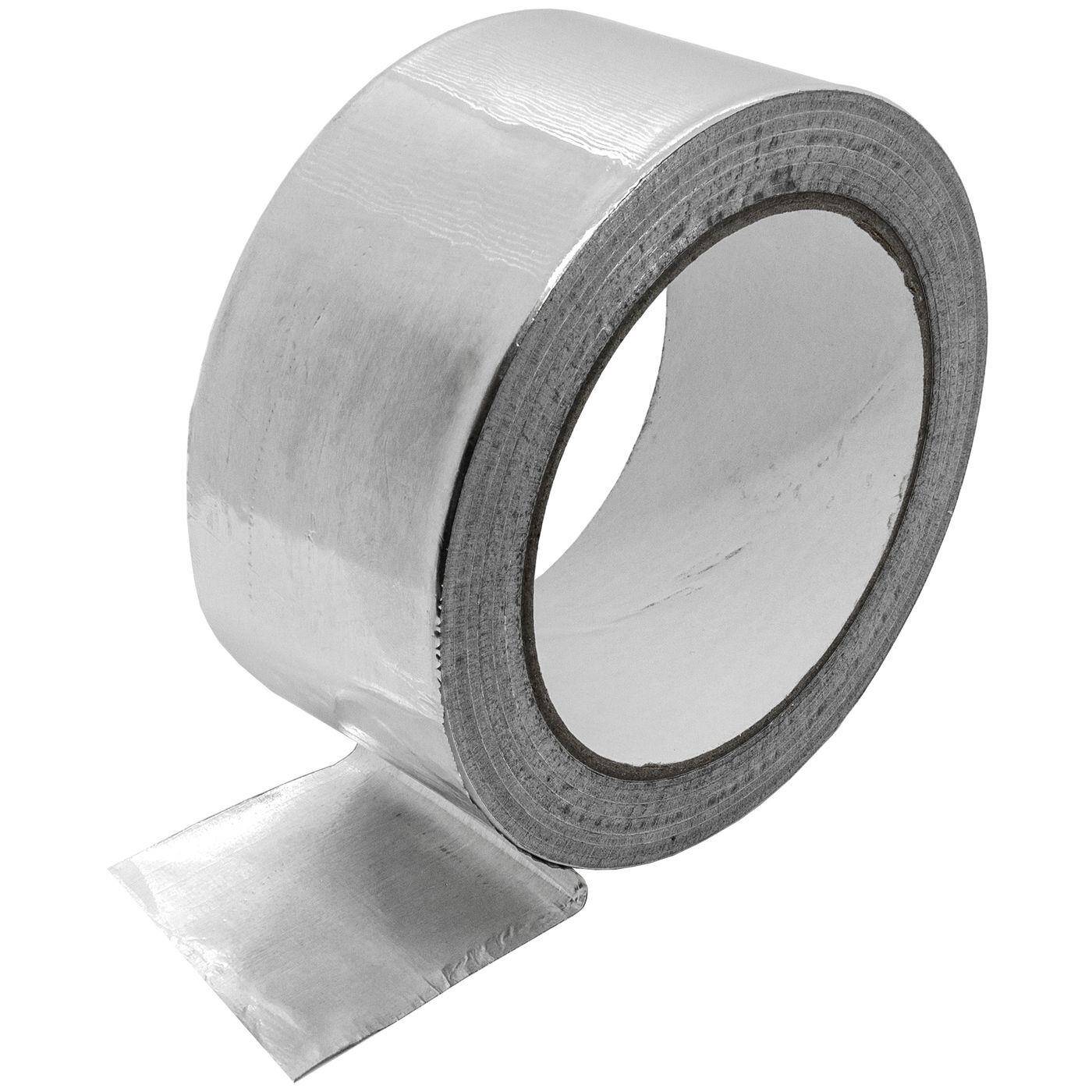 25m Aluminium Adhesive tape 50mm reinforced Silver made of pure aluminium foil Aluminium tape