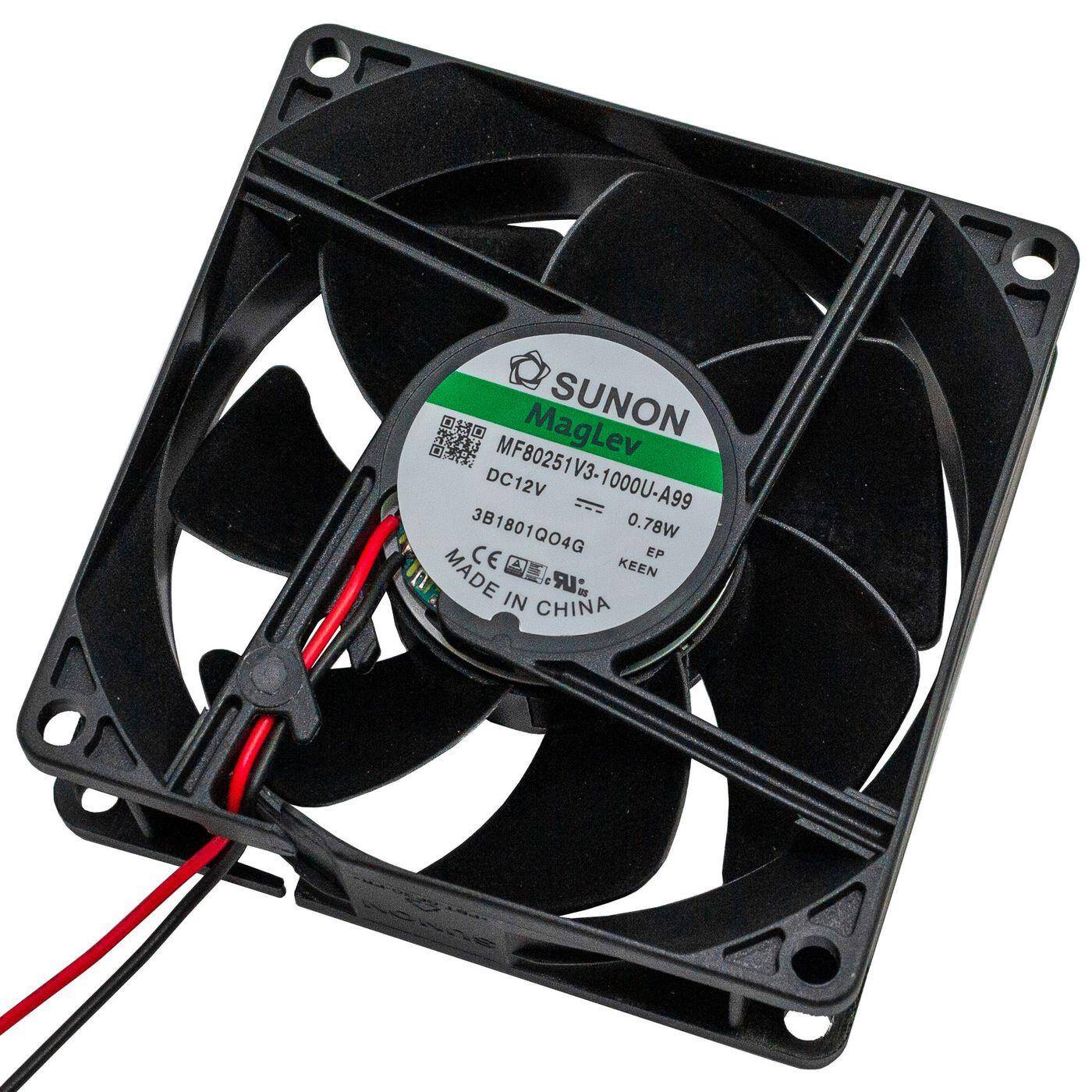 Lüfter 12V DC 0,78W 80x80x25mm 56,1m³/h 2600U/Min 56,1m³/h Sunon MF80251V31000UA99