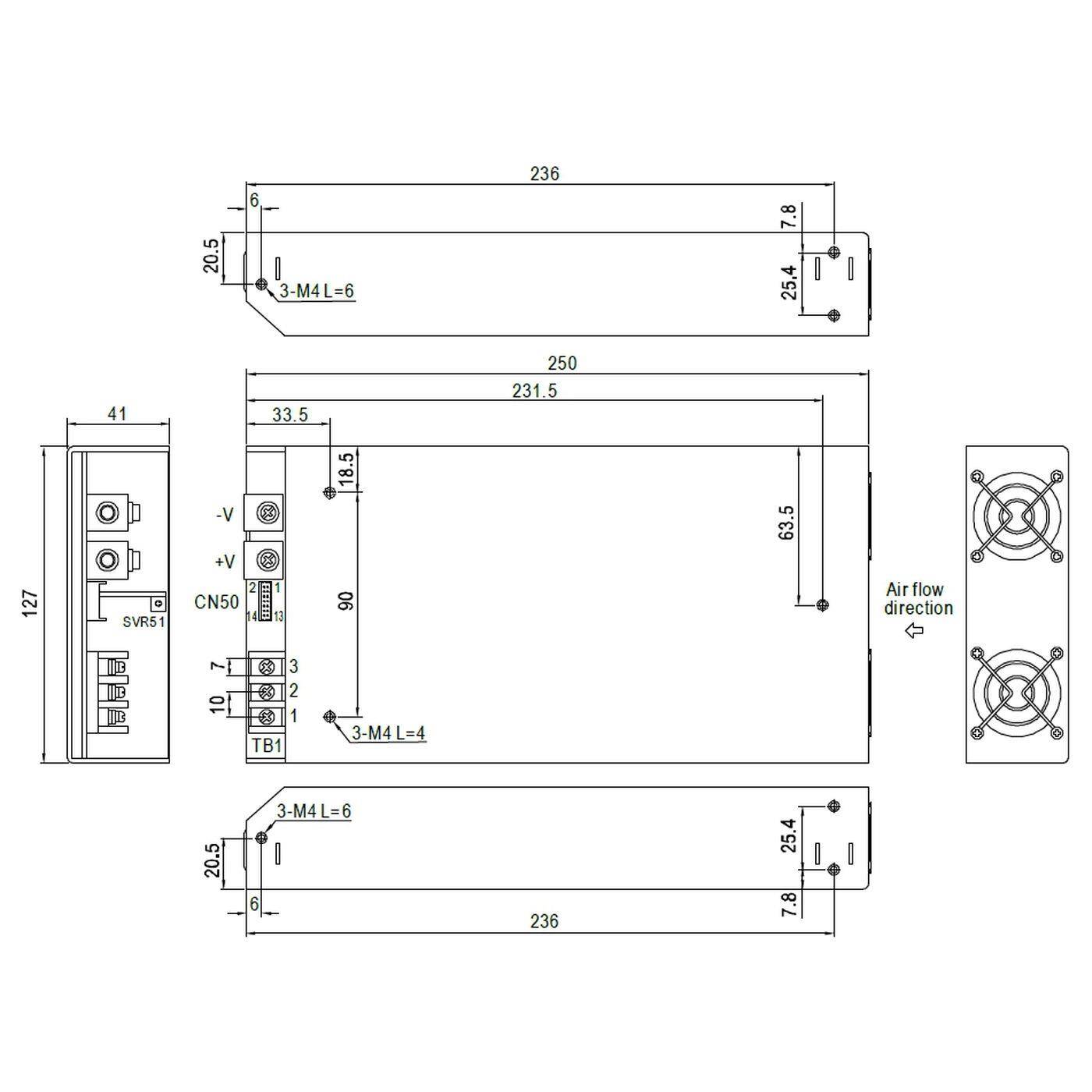 RSP-750-24 750W 24V 31,3A Industrielles Netzteil