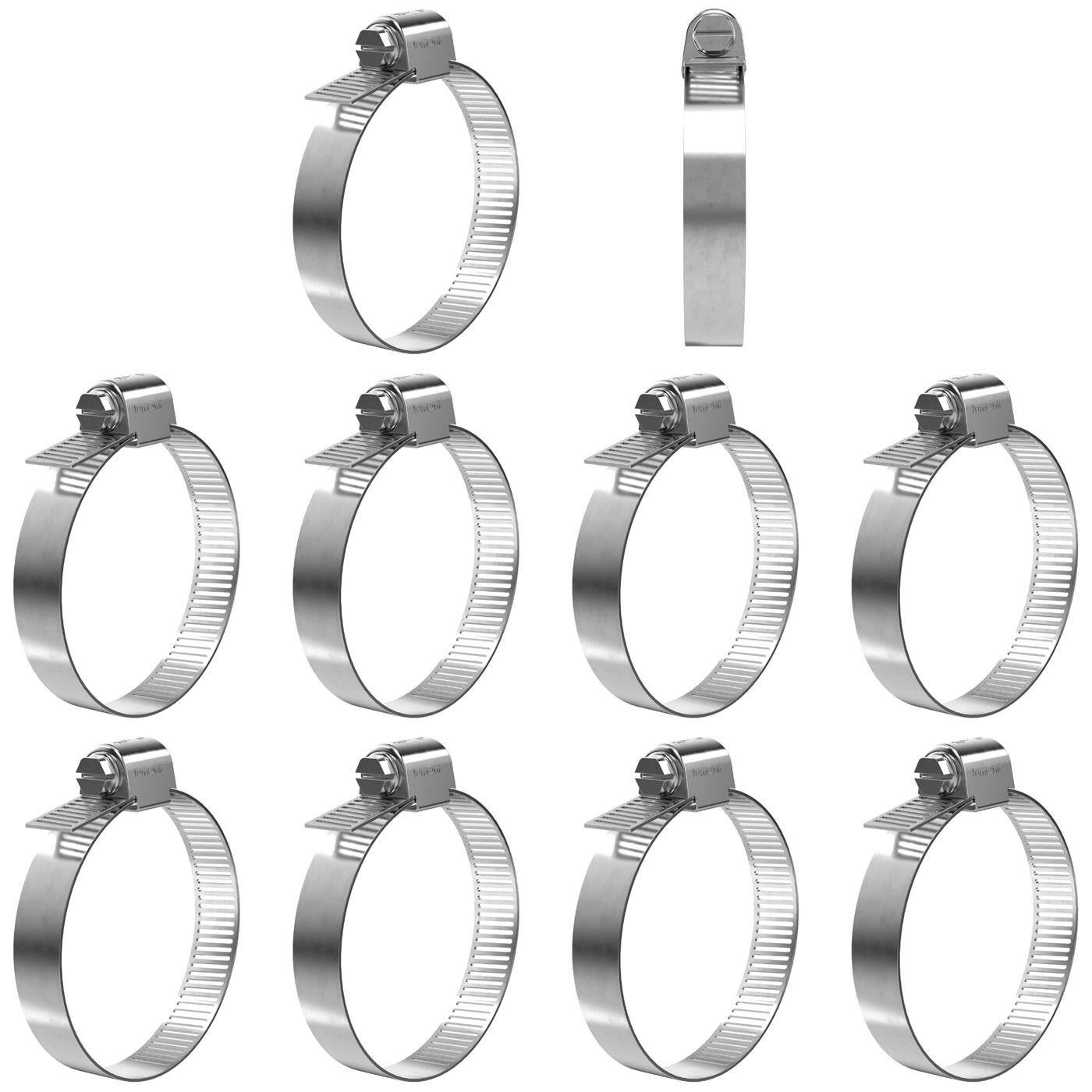 10x Hose clamp Stainless steel V2A 201 46-70mm Pipe clamp Hose clamp