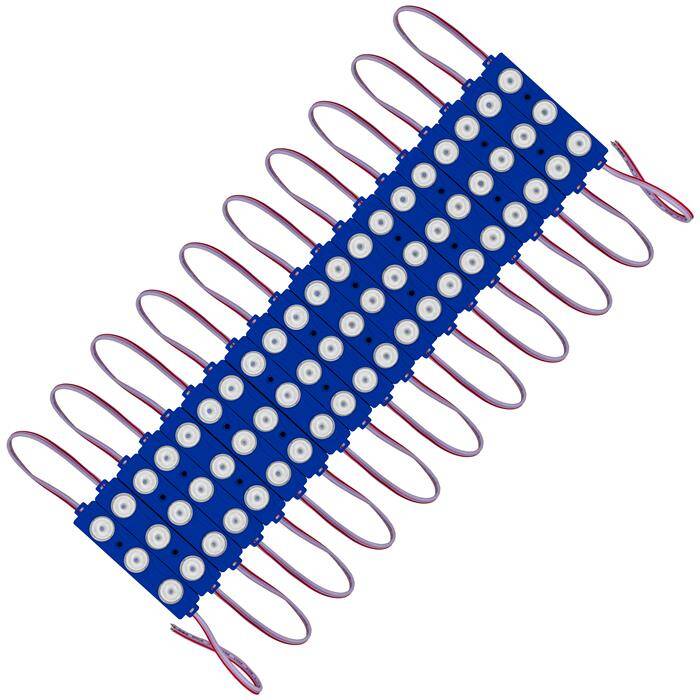 LED Modul Kette Blau 12V 1,5W 125mA IP65 3x LED pro Modul 88,5x17,5mm LED Modul Kette Blau 12V 1,5W 125mA IP65 3x LED pro Modul 88,5x17,5mm