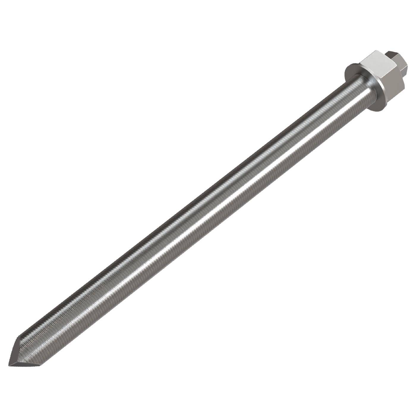 Lumonic Ankerstange M20 x 300 Verzinkt I Zur Verwendung als Keilanker, Metalldübel, Bolzenanker, Blitzdübel I Für verschiedene Arten Durchsteckmontagen