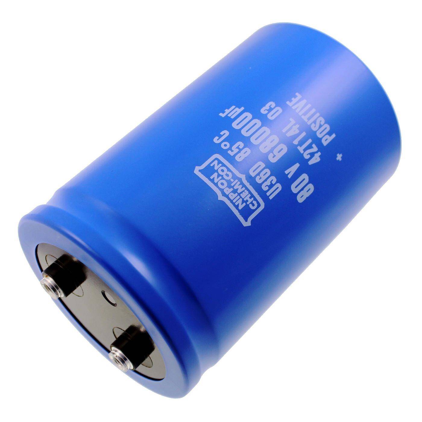 Schraub Elko Kondensator 68000µF 80V | Elektrolytkondensator bis zu einer Temperatur von 85°C | 76,2x117mm | 68000uF E36D800HLN683MEB7U United Chemi-Con